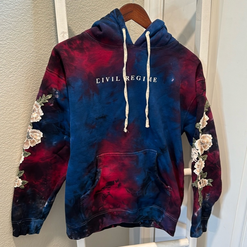 Civil Regime Tiedie Floral Sweater